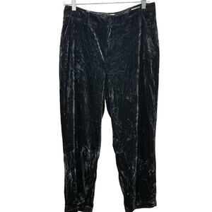 Women’s 6R GAP Velvet Girlfriend Crop Pants Black Ankle Holiday Party